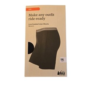 REI Co-op Link Padded Liner Cycling Shorts 1X Black